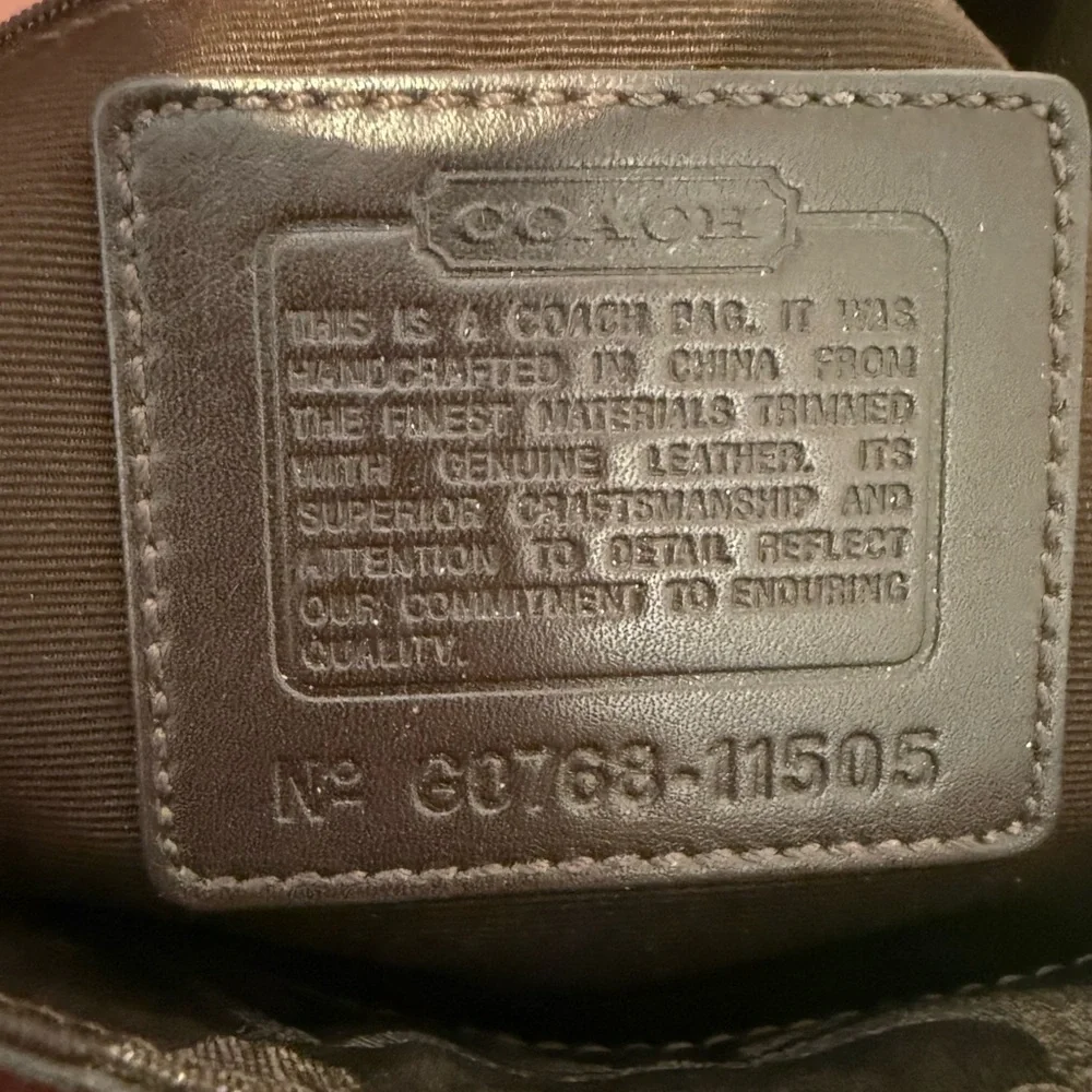 COACH Gallery Metallic Dark Chocolate Bronze Jacquard Signature Studded Tote